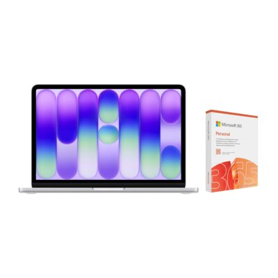 Laptop APPLE MacBook Neo 2026 13" Retina A18 Pro 8GB RAM 256GB SSD macOS Srebrny + Program MICROSOFT 365 Personal