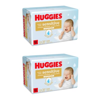 Chusteczki nawilżane HUGGIES Extra Care Sensitive (288 szt.)