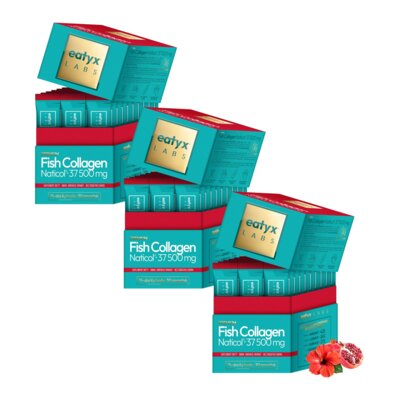 Kolagen EATYX Premium Fish Collagen Naticol Hibiskus-Granat (90 x 2.5 g)