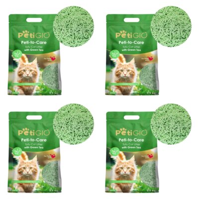 Żwirek dla kota PETIGIO Peti-to-Care Tofu Geen Tea PETI-261 4 x 6 L
