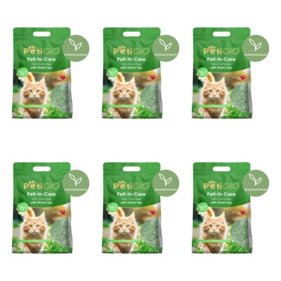 Żwirek dla kota PETIGIO Peti-to-Care Tofu Geen Tea PETI-261 6 x 6 L