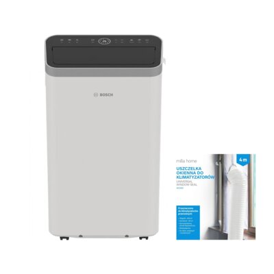 Klimatyzator BOSCH Cool 5100 + Uszczelka okienna MILLA HOME do klimatyzatorów przenośnych ACA101