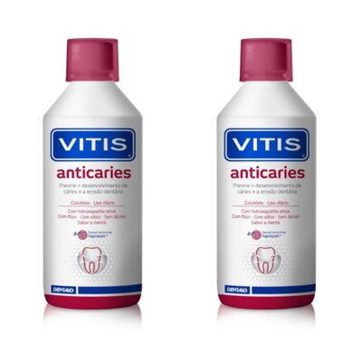 Płyn do płukania jamy ustnej VITIS Anticaries 2 x 500 ml