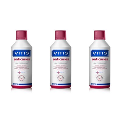 Płyn do płukania jamy ustnej VITIS Anticaries 3 x 500 ml