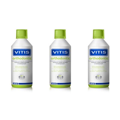 Płyn do płukania jamy ustnej VITIS Orthodontic 3 x 500 ml