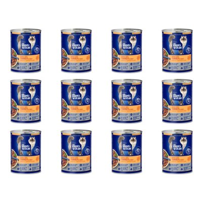 Karma dla kota OPTIVITAL Sterile Indyk 12 x 415 g