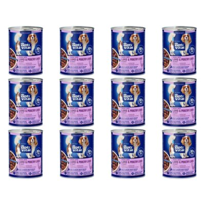 Karma dla psa OPTIVITAL Jagnięcina z wątróbką 12 x 415 g