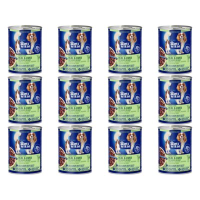 Karma dla psa OPTIVITAL Cielęcina i wątróbka drobiowa w sosie 12 x 415 g
