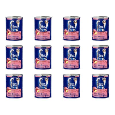 Karma dla psa OPTIVITAL Pasztet Wieprzowina Bogaty w wołowinę z ziemniakami 12 x 400 g