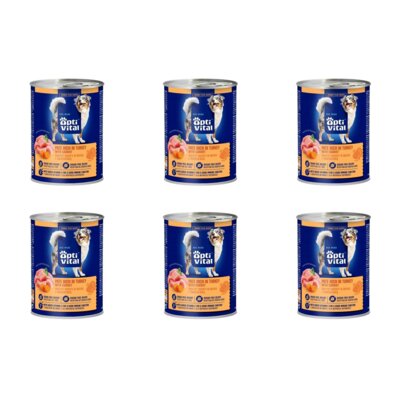 Karma dla psa OPTIVITAL Pasztet Kurczak Bogaty w indyka z marchewką 6 x 400 g