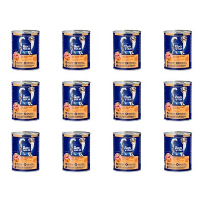 Karma dla psa OPTIVITAL Pasztet Kurczak Bogaty w indyka z marchewką 12 x 400 g