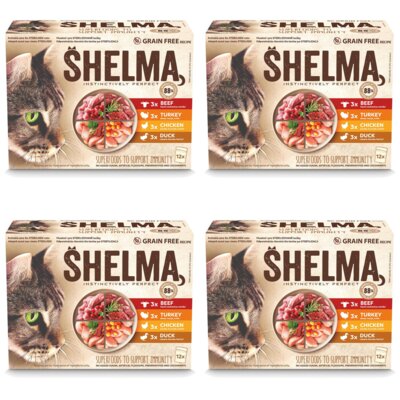 Karma dla kota SHELMA Mix Smaków 48 x 85 g