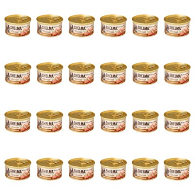 Karma dla kota SHELMA Kaczka z żurawiną i tymiankiem 24 x 85 g