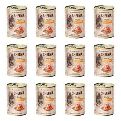 Karma dla kota SHELMA Pate Kurczak z rokitnikiem 12 x 400 g