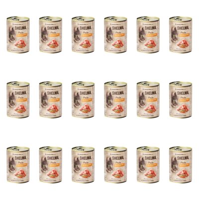 Karma dla kota SHELMA Pate Kurczak z rokitnikiem 18 x 400 g
