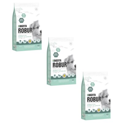 Karma dla psa BOZITA Robur Sensitive & Puppy Jagnięcina 3 x 3 kg