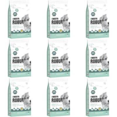 Karma dla psa BOZITA Robur Sensitive & Puppy Jagnięcina 9 x 3 kg