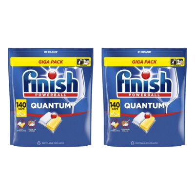 Kapsułki do zmywarki FINISH Powerball Quantum All in 1 Lemon - 280 szt.