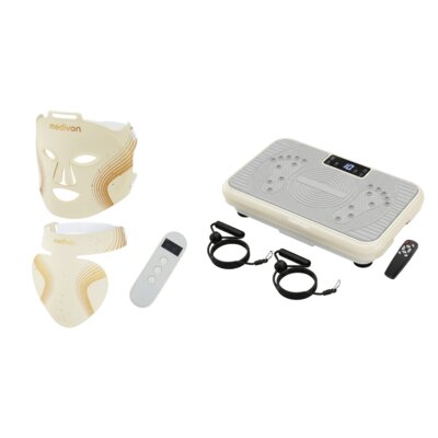 Maska LED MEDIVON Lumi Max + Platforma wibracyjna MEDIVON Oxya Fit
