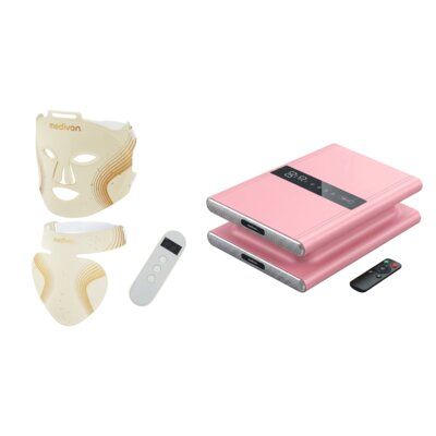 Maska LED MEDIVON Lumi Max + Platforma wibracyjna MEDIVON Oxya Pro