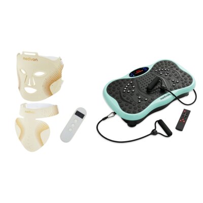 Maska LED MEDIVON Lumi Max + Platforma wibracyjna MEDIVON Oxya