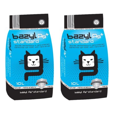 Żwirek dla kota BAZYL Ag+ Standard 2 x 10 L