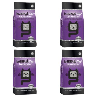 Żwirek dla kota BAZYL Ag+ Lavender 4 x 10 l