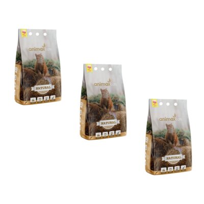 Żwirek dla kota ANIMAX Kot Natural 3 x 8 L
