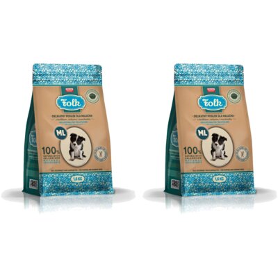 Karma dla psa FOLK Delikatny posiłek dla malucha z królikiem, cielęciną i marchewką 2 x 1.6 kg