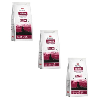 Karma dla psa PUPIL PREMIUM Adult Mini Bogata w wołowinę 3 x 1.6 kg