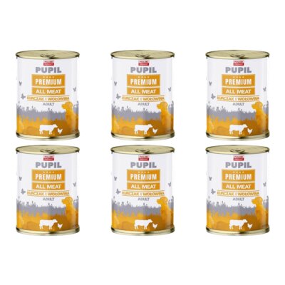 Karma dla psa PUPIL PREMIUM All Meat Adult Kurczak i Wołowina 6 x 800 g