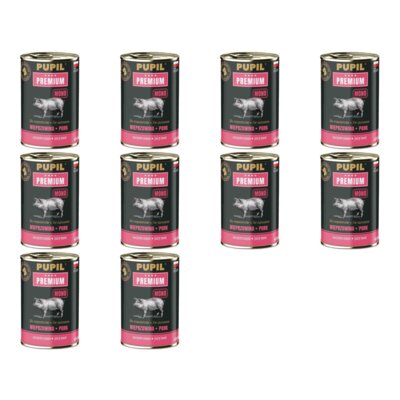 Karma dla psa PUPIL PREMIUM All Meat Gold Wieprzowina 10 x 400 g
