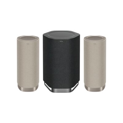 Zestaw stereo z subwoferem TCL Z100 Złoty (2 szt.)+Z100E SW Czarny (1 szt.) Wi-Fi, Bluetooth, Dolby Atmos, Bezprzewodowe połączenie z TV TCL