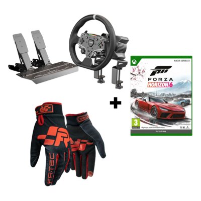 Kierownica MOZA Racing R3 RS053 (XBOX/PC) + Forza Horizon 6 Gra XBOX SERIES X + Rękawice do simracingu FR-TEC Pro