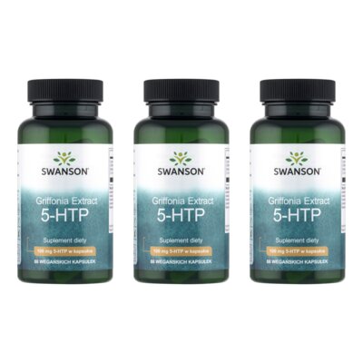 Suplement diety SWANSON Griffonia Extract 5‑HTP (3 x 60 kapsułek)