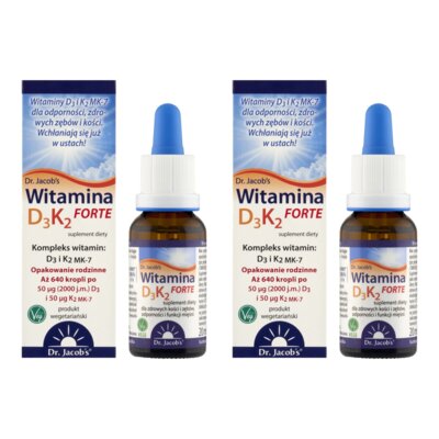 Kompleks witamin DR. JACOB'S D3K2 Forte (2 x 20 ml)