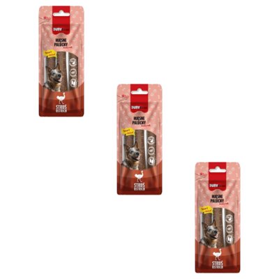 Pzysmak dla psa BUBA BUBAlicious Paluchy monoproteinowe Struś 3 x 90 g