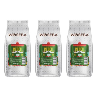 Kawa ziarnista WOSEBA Cafe de Mexico 3 x 1 kg