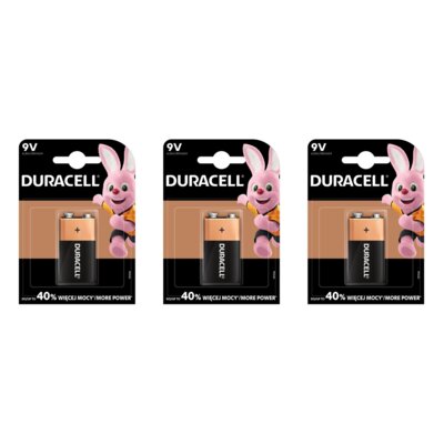 Bateria 6LR61 9V DURACELL Basic (3 szt.)