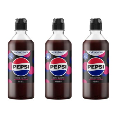 Syrop SODASTREAM Pepsi Zero Cukru Malinowy 3 x 440 ml