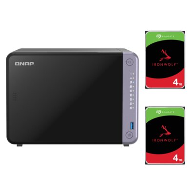 Serwer plików QNAP TS-632X-4G 4GB RAM + Dysk SEAGATE IronWolf 4TB HDD (2 szt.)