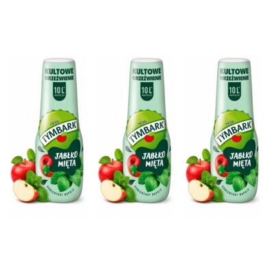Koncentrat napoju TYMBARK Jabłko-mięta 3 x 500 ml