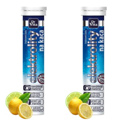 Elektrolity DR VITA Na kaca Cytrynowo-limonkowy (40 tabletek)