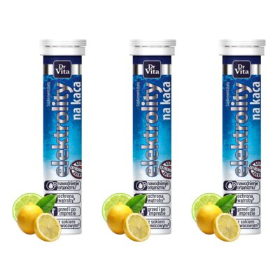Elektrolity DR VITA Na kaca Cytrynowo-limonkowy (60 tabletek)