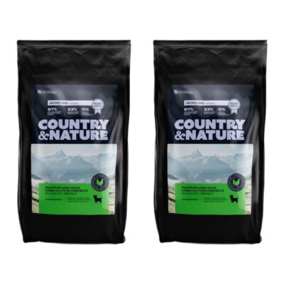 Karma dla psa COUNTRY & NATURE Jagnięcina z indykiem 2 x 9 kg