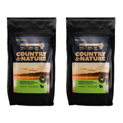 Karma dla psa COUNTRY & NATURE Kaczka z indykiem 2 x 9 kg