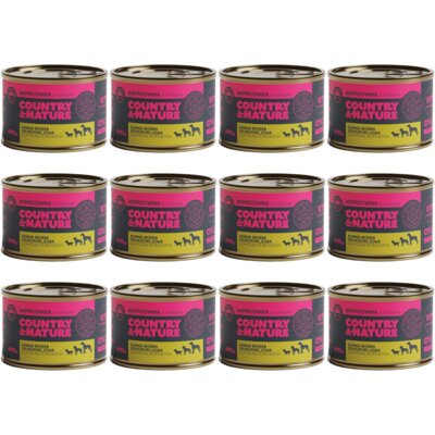 Karma dla psa COUNTRY & NATURE Wieprzowina ze szpinakiem 12 x 410 g