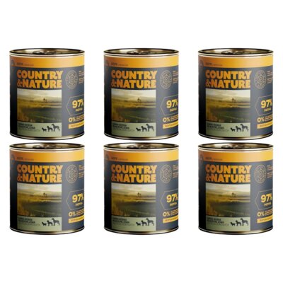 Karma dla psa COUNTRY & NATURE Indyk z brokułem 6 x 850 g