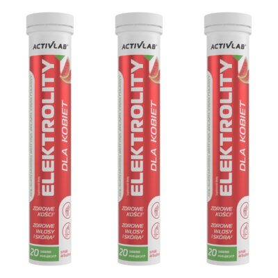 Elektrolity ACTIVLAB Dla kobiet Arbuzowy (60 tabletek)