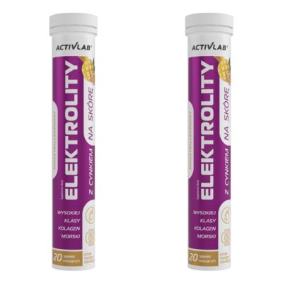 Elektrolity ACTIVLAB Z cynkiem Na skórę Mango-marakuja (40 tabletek)